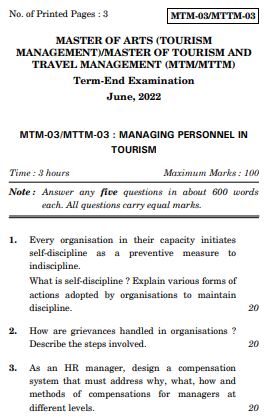 IGNOU MTTM 3 Previous Years Solved Question Papers (June 2022) (MTTM)