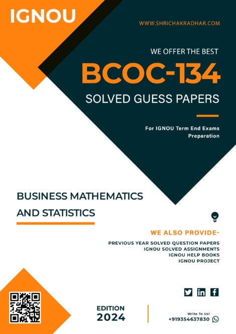 IGNOU BCOC 134 Guess Paper Solved PDF (BCOMG)