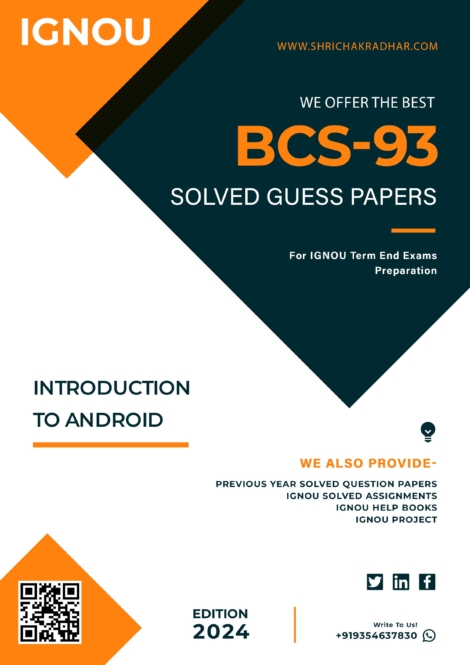 IGNOU BCS 93 Guess Paper Solved PDF (CMAD)