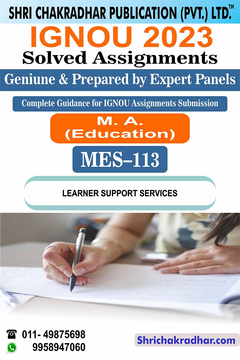IGNOU MES 113 Solved Assignment 2023