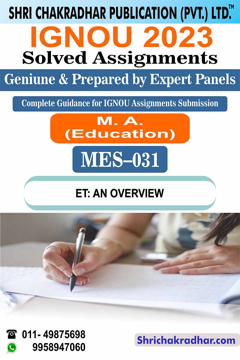 IGNOU MES 31 Solved Assignment 2023
