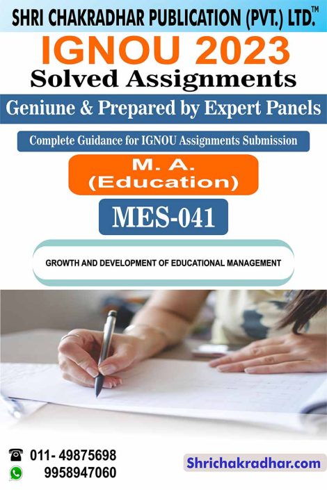 IGNOU MES 41 Solved Assignment 2023