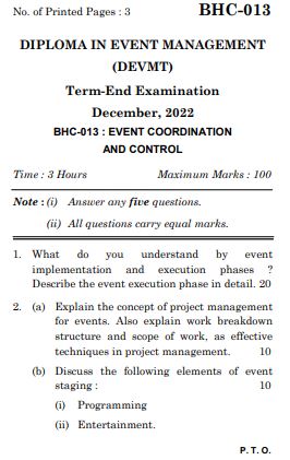 IGNOU BHC 13 Previous Years Solved Question Papers (December 2022) (DEVMT)