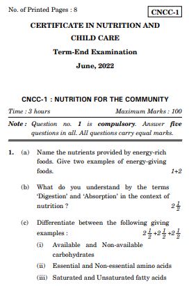 IGNOU CNCC 1 Previous Years Solved Question Papers (June 2022) (CNCC)