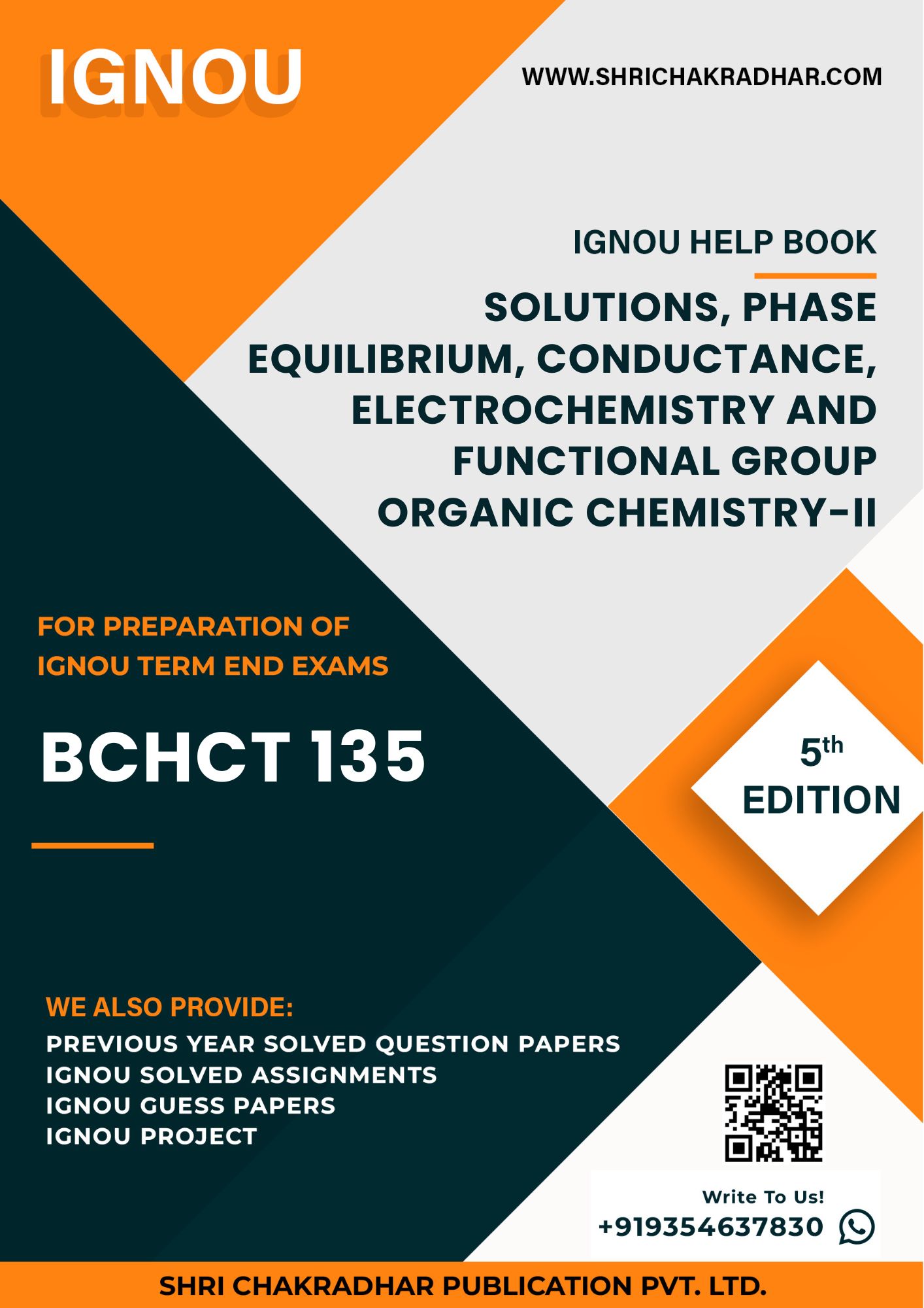 IGNOU BCHCT 135 Study Material & Book (BSCG Chemistry) 5th Edition