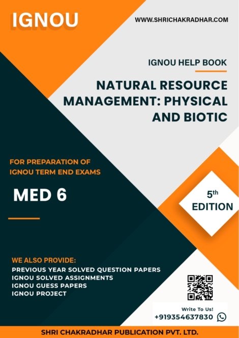 IGNOU MED 6 Study Material & Book (PGDESD)