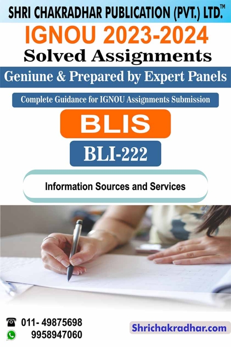 IGNOU BLI 222 Solved Assignment 2023-24