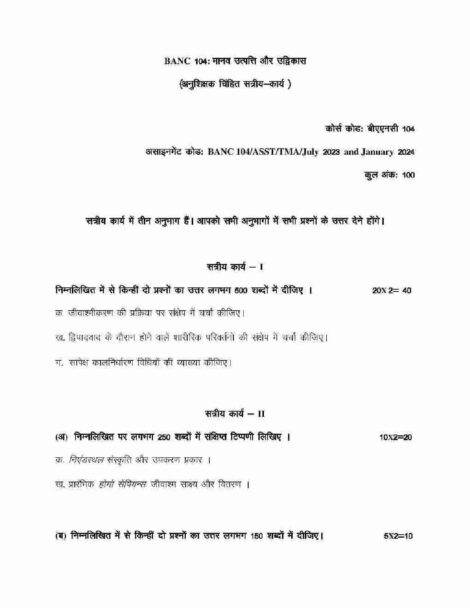 IGNOU BANC 104 Solved Assignment 2023-24 in Hindi - Image 2