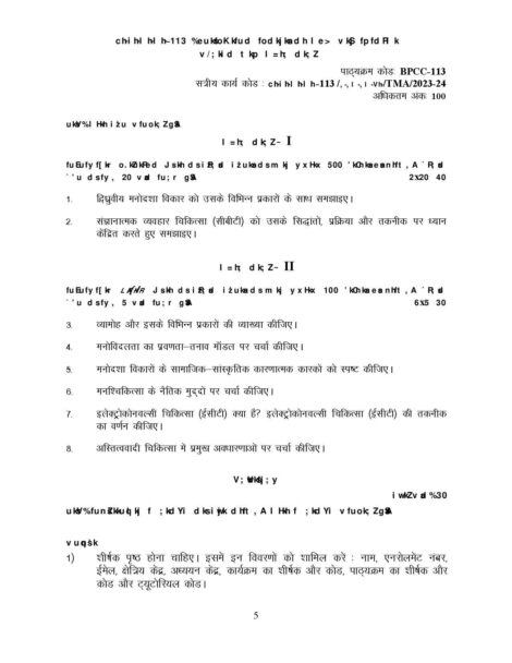 IGNOU BPCC 113 Solved Assignment 2023-24 in Hindi - Image 2