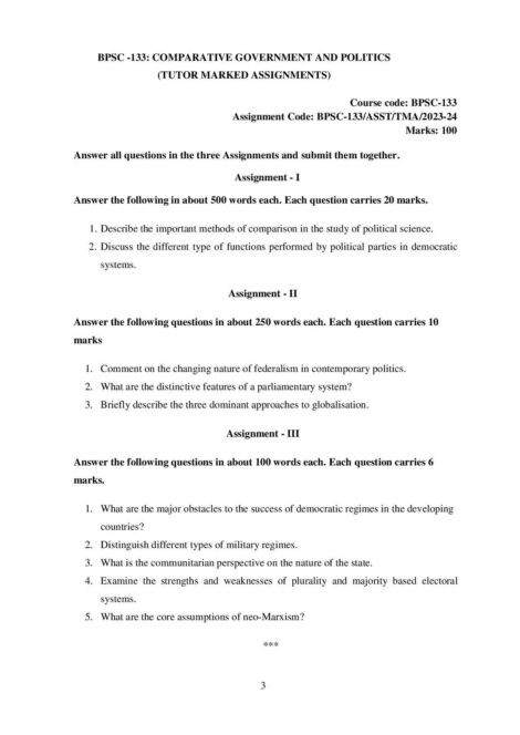 IGNOU BPSC 133 Solved Assignment 2023-24 - Image 2