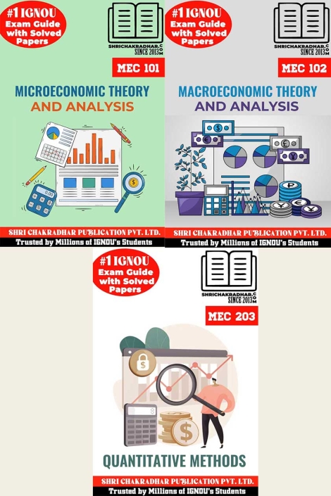 IGNOU MAEC 1st Semester Study Materials & Books Combo (MEC 101 MEC 102 MEC 203)