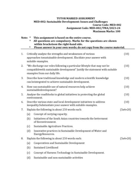 IGNOU MED 2 Solved Assignment 2023-24 - Image 2