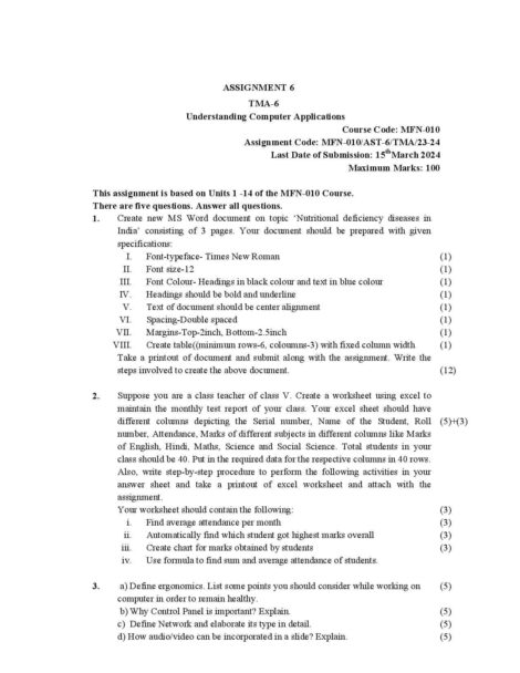 IGNOU MFN 10 Solved Assignment 2023-24 - Image 2