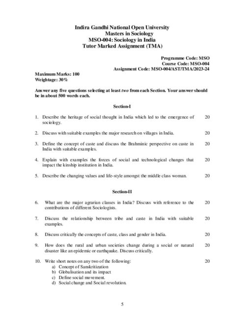 Mso Assignment Example Download IGNOU MSO 4 Solved Assignment 2023-24 Pdf