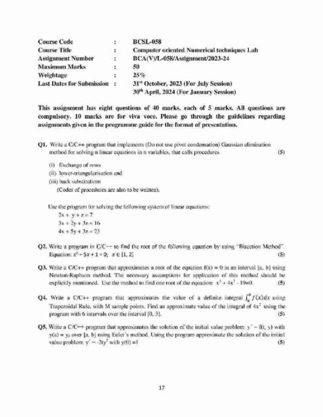 IGNOU BCSL 58 Solved Assignment 2023-24 - Image 2