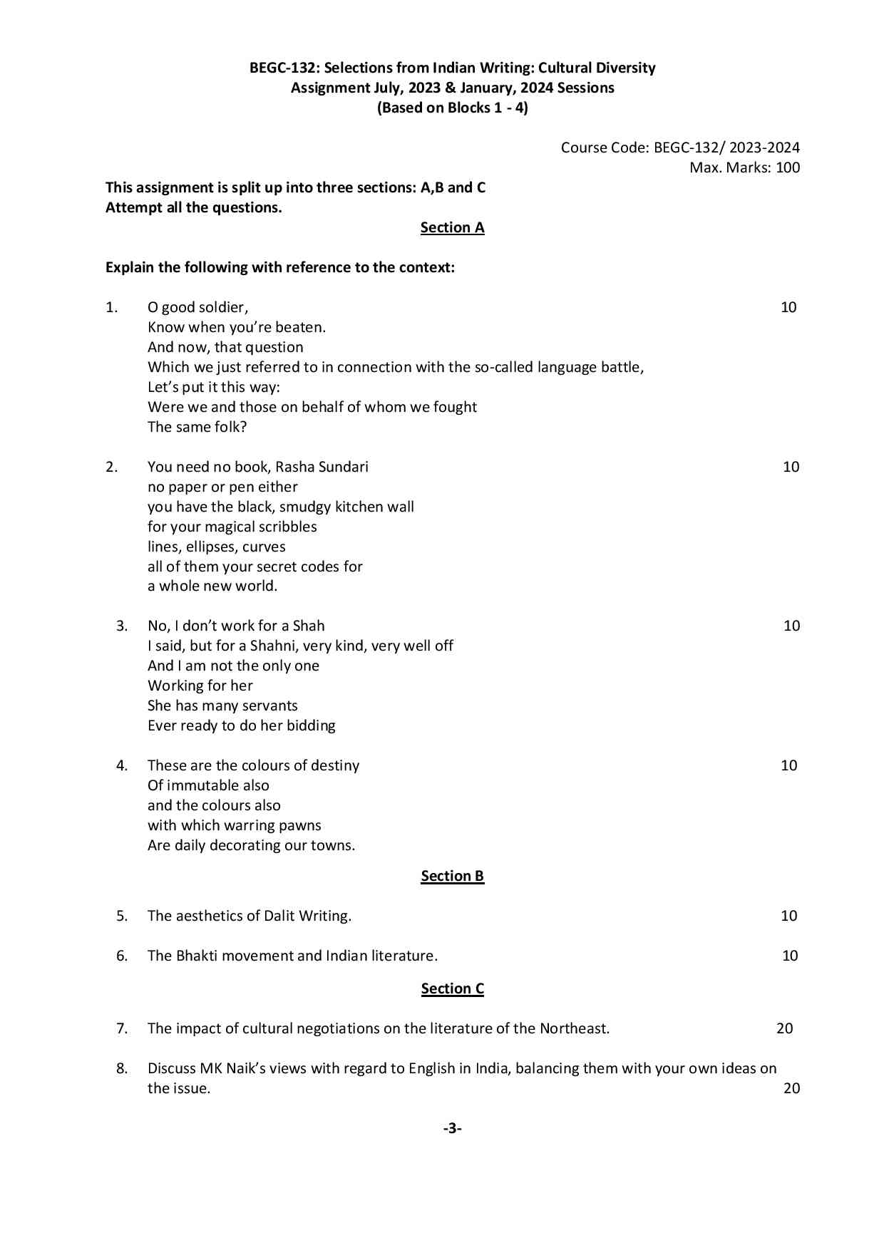 begc 132 solved assignment pdf download