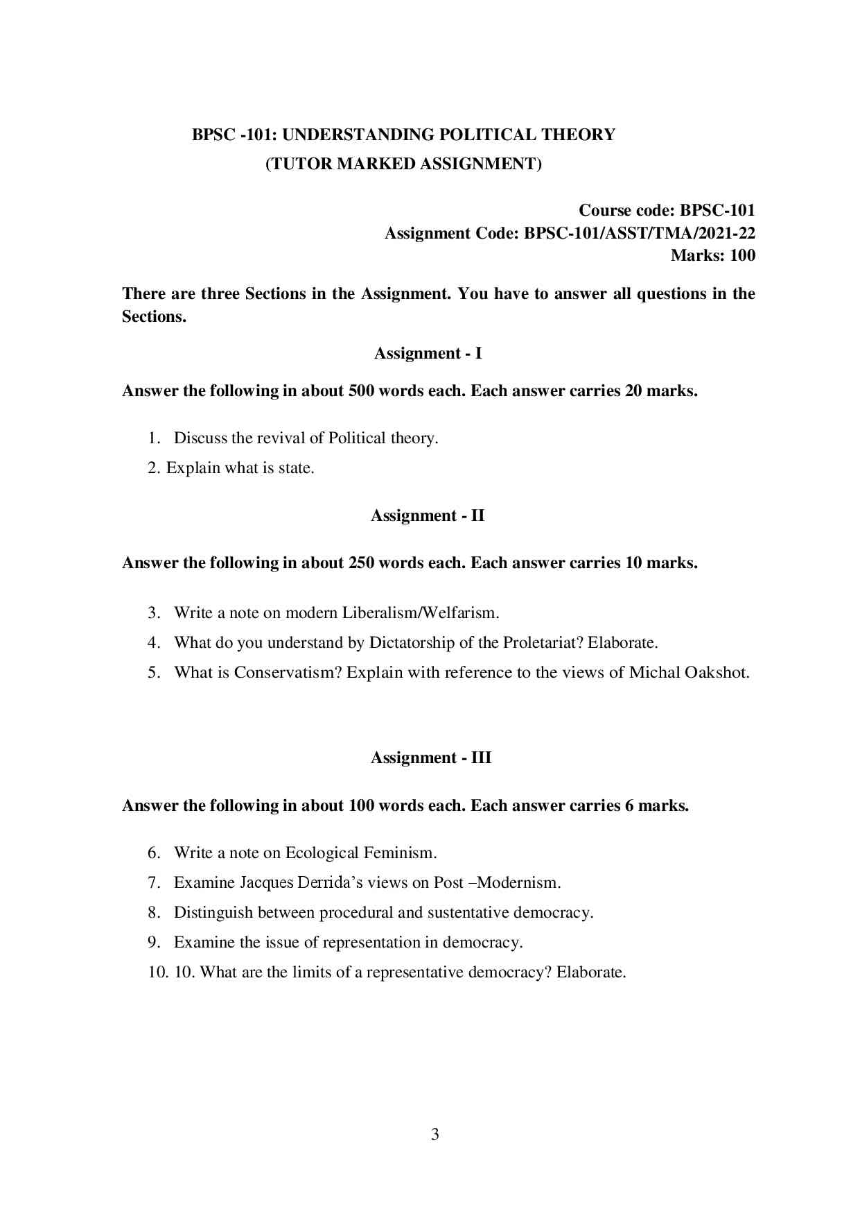 Download IGNOU BPSC 101 Solved Assignment 2023-24 Pdf