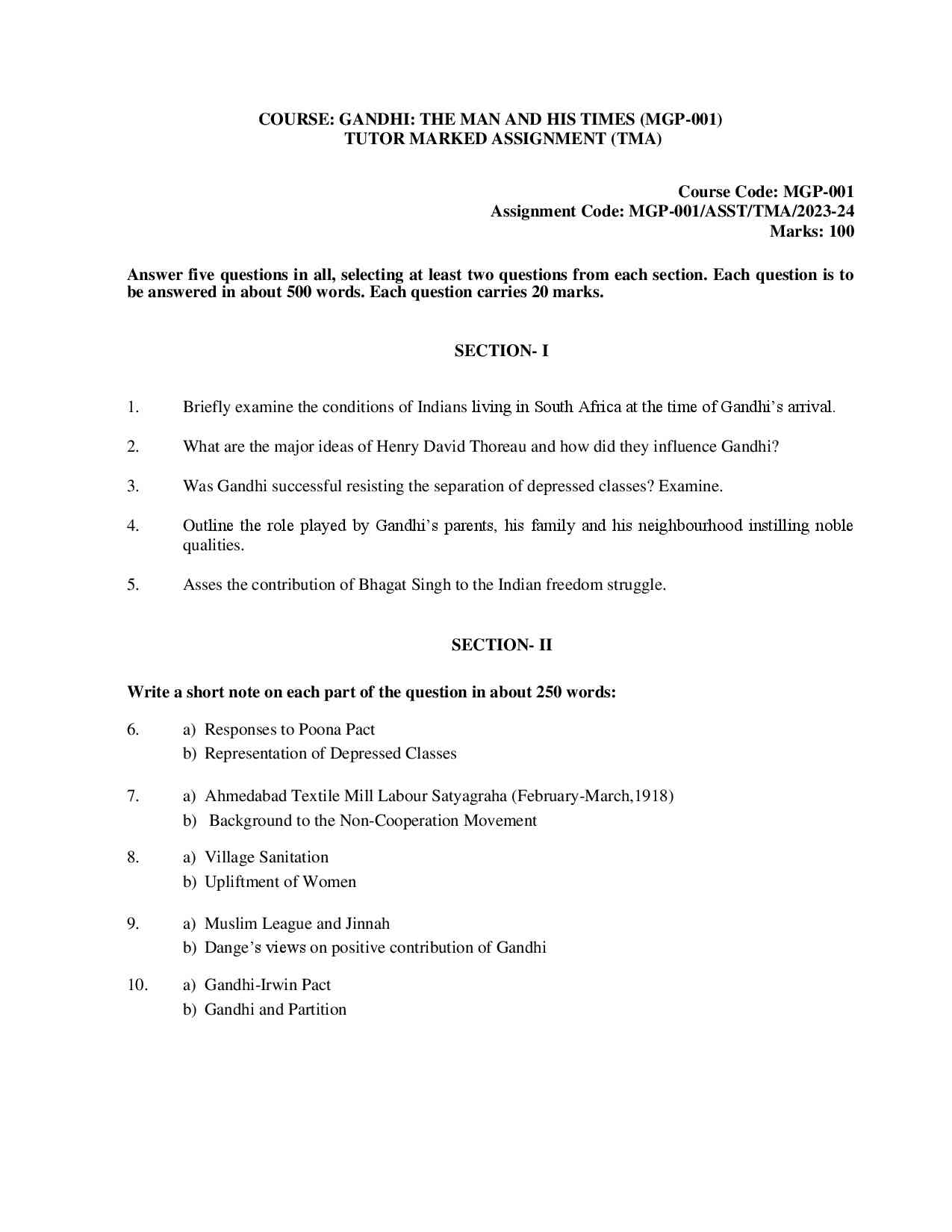 IGNOU MGP 1 Solved Assignment 2023-24 - Image 2