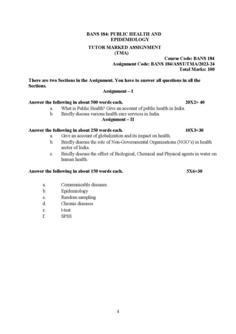 IGNOU BANS 184 Solved Assignment 2023-24 - Image 2