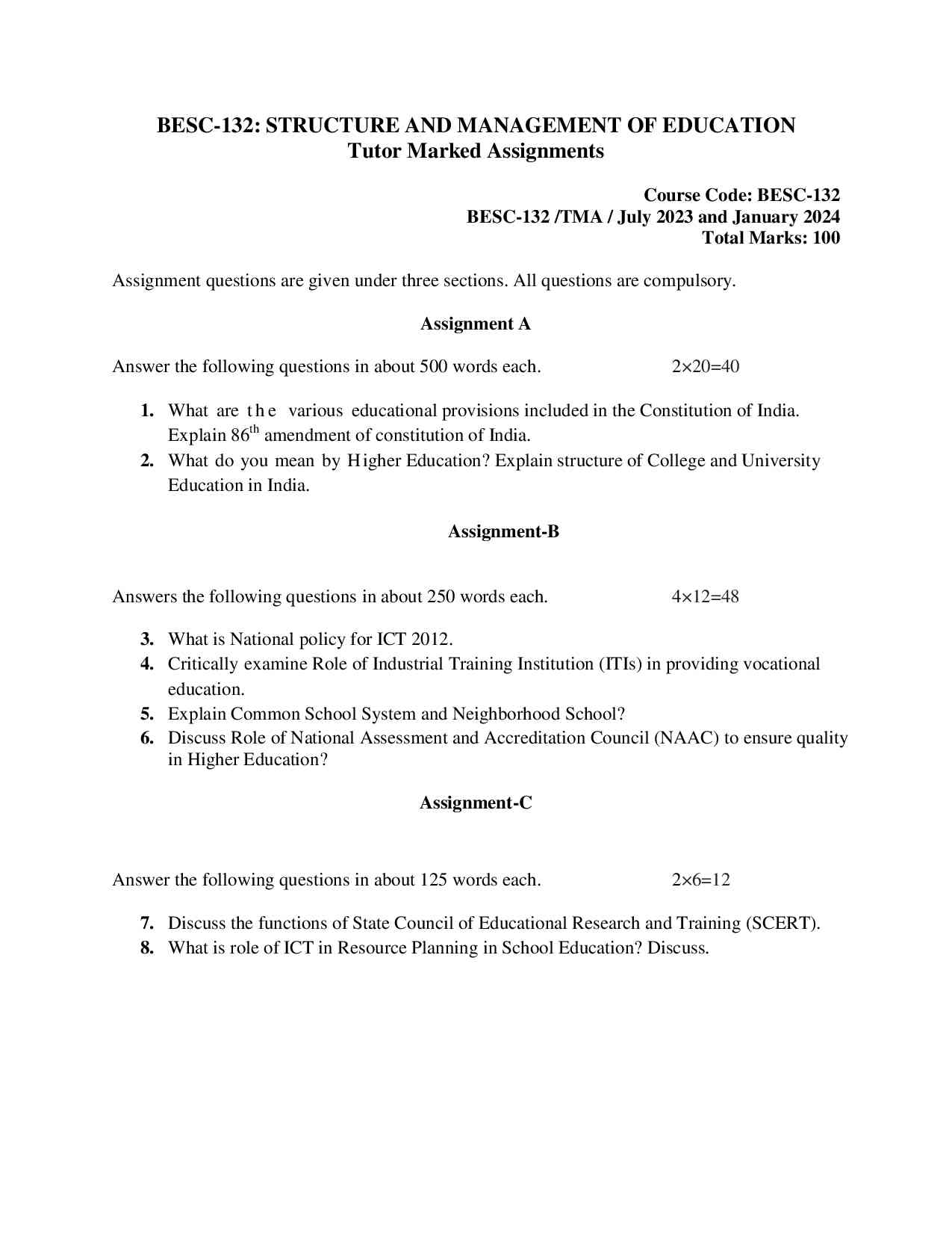 IGNOU BESC 132 Solved Assignment 2023-24 - Image 2