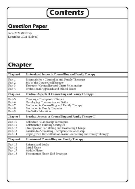 IGNOU MCFT 4 Study Material and Book