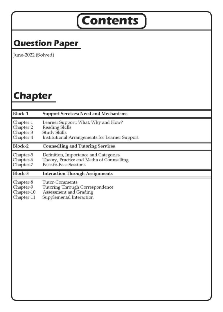 IGNOU MES 113 Study Material and Book