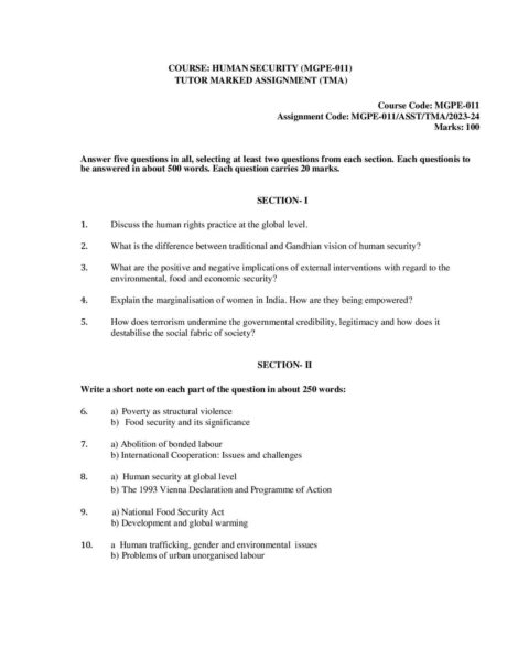 IGNOU MGPE 11 Solved Assignment 2023-24 - Image 2