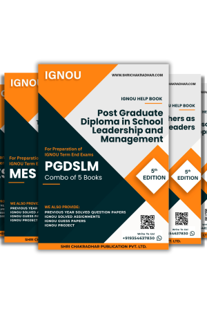 IGNOU PGDSLM Study Materials & Books Combo (MES 4 MES 5 MES 6 MES 7 MES 8)