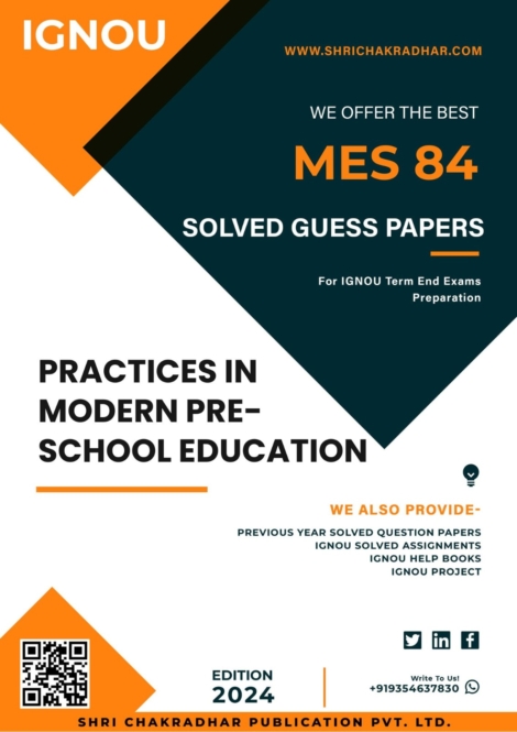 IGNOU MES 84 Guess Paper Solved PDF (PGDPPED)