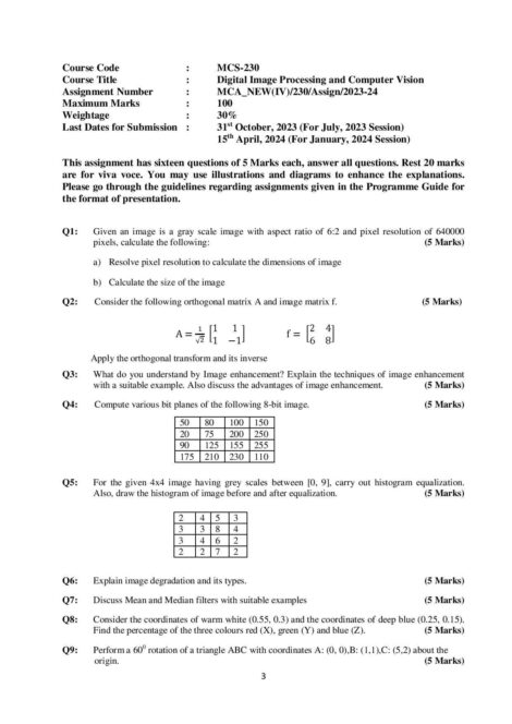 IGNOU MCS 230 Solved Assignment 2023-24 - Image 2