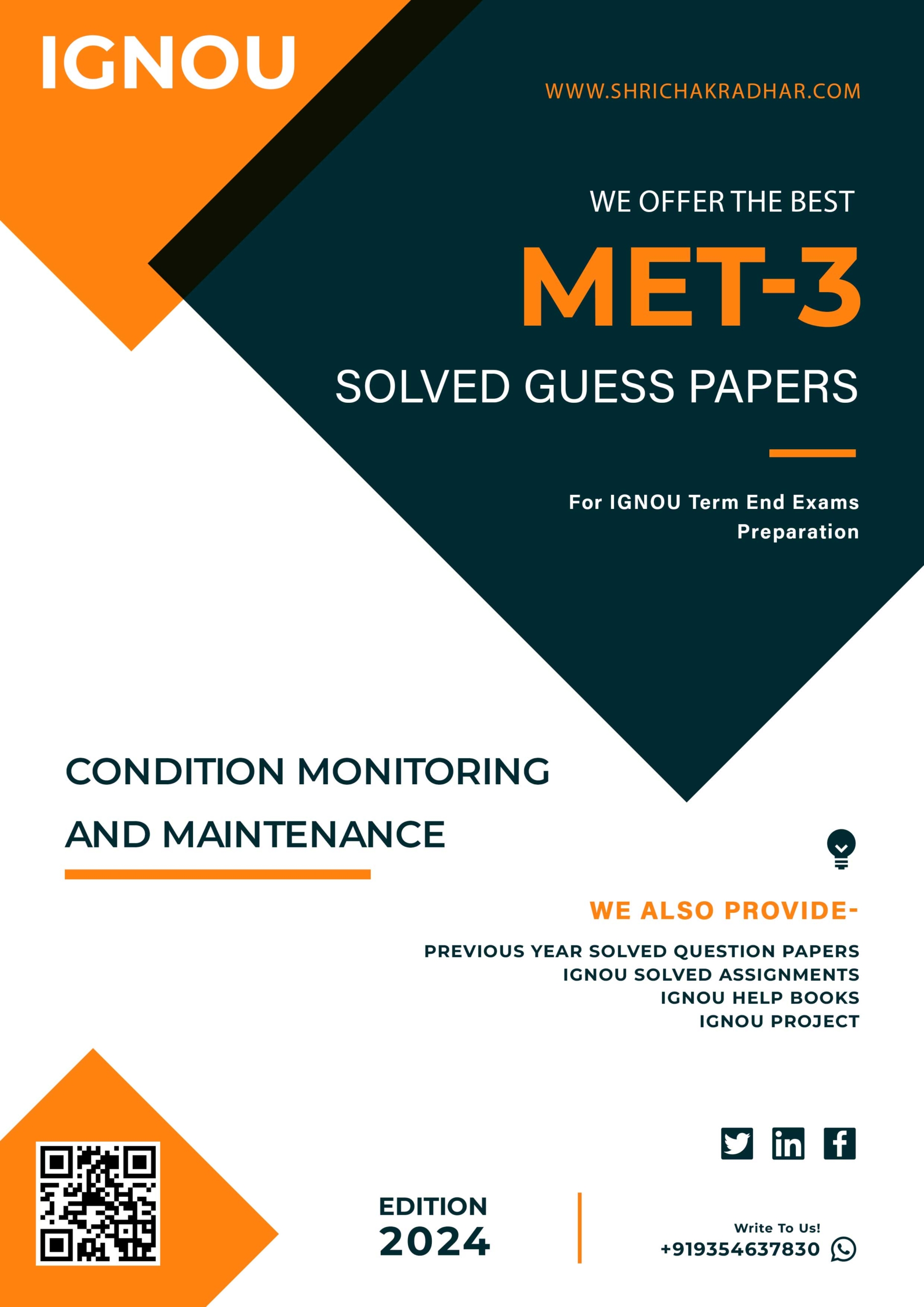IGNOU MET 3 Guess Paper Solved PDF (CCOMO)
