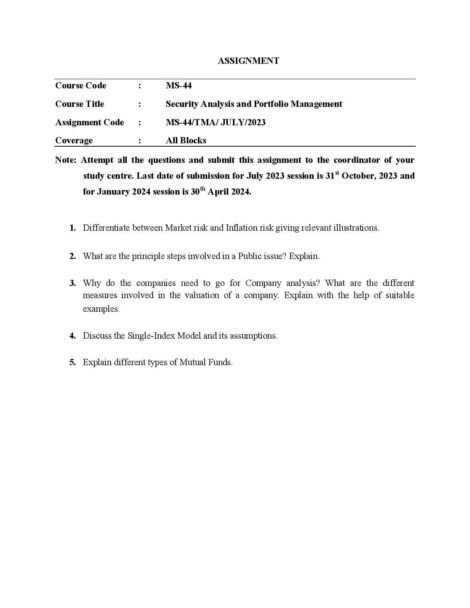 IGNOU MS 44 Solved Assignment 2023-24 - Image 2