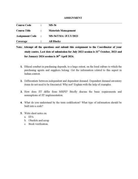 IGNOU MS 56 Solved Assignment 2023-24 - Image 2