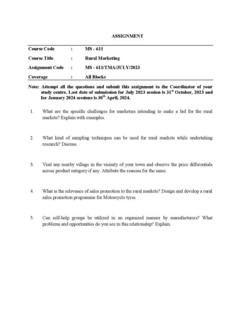 IGNOU MS 611 Solved Assignment 2023-24 - Image 2