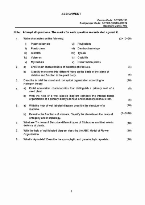 IGNOU BBYCT 135 Solved Assignment 2024 - Image 2