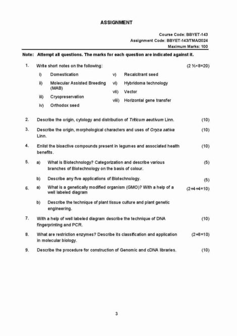 IGNOU BBYET 143 Solved Assignment 2024 - Image 2