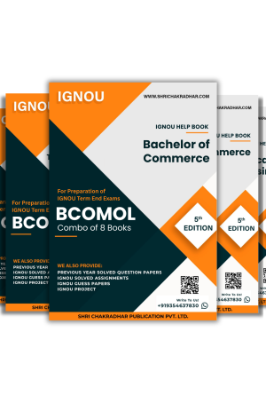 IGNOU BCOMOL 1st Year Study Material & Book Combo (BCOS 183 BCOS 184 BCOC 131 BCOC 132 BCOC 134 BCOC 136 BCOE 141 BCOLA 138)