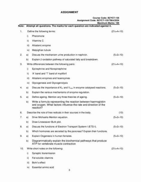 IGNOU BZYCT 135 Solved Assignment 2024 - Image 2