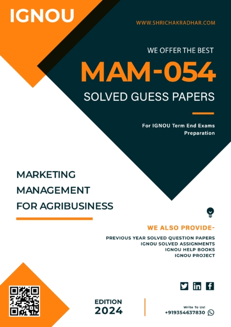 IGNOU MAM 54 Guess Paper Solved PDF (PGDAB)