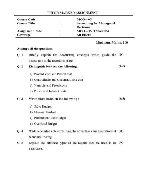 IGNOU MCO 5 Solved Assignment 2024 - Image 2