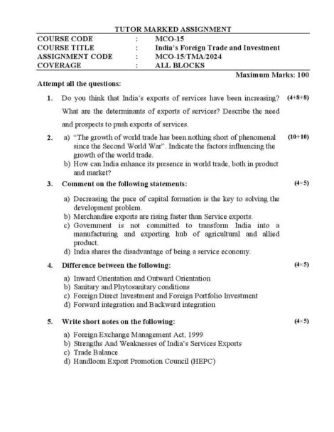 IGNOU MCO 15 Solved Assignment 2024 - Image 2