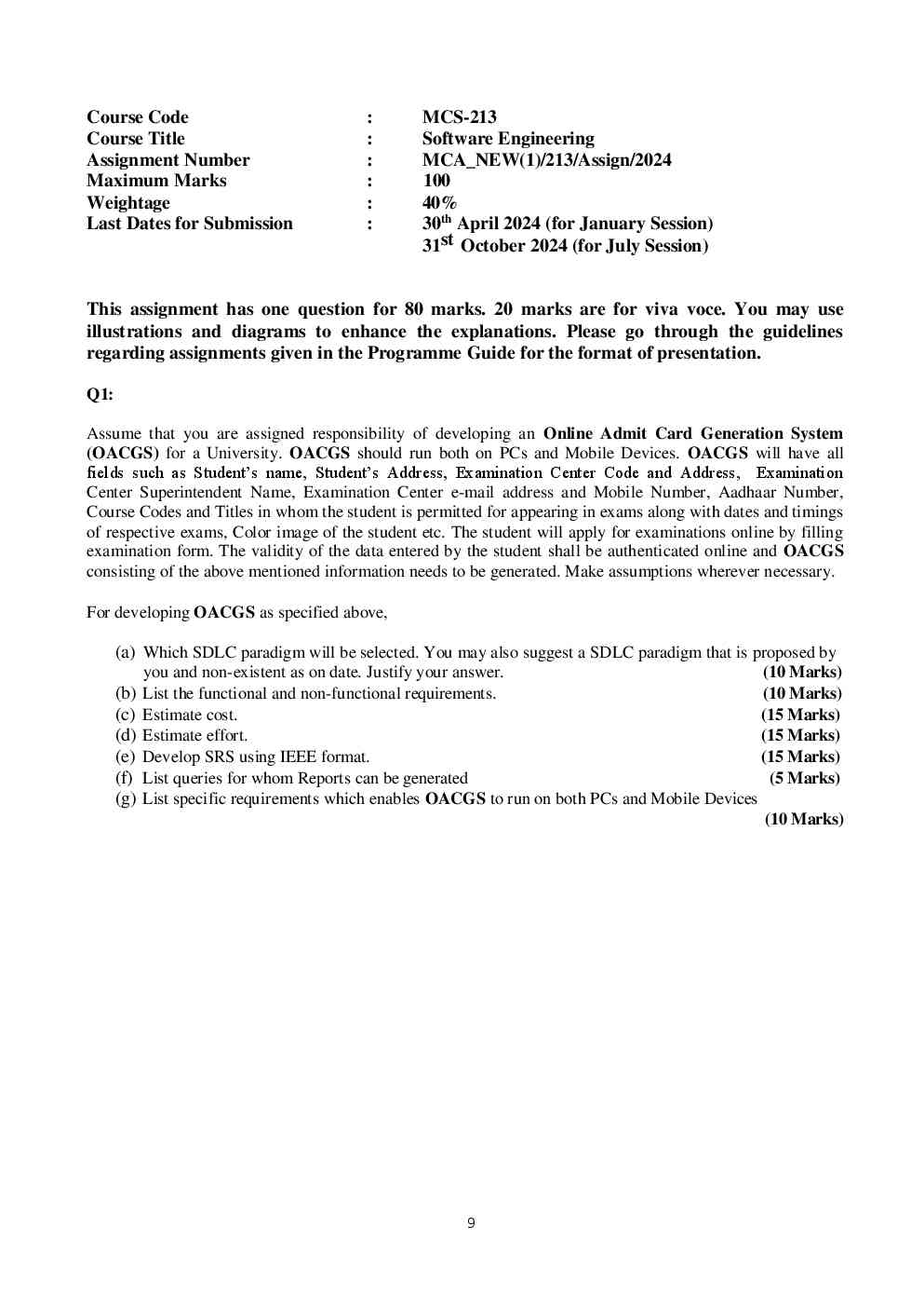 IGNOU MCS 213 Solved Assignment 2024 - Image 2