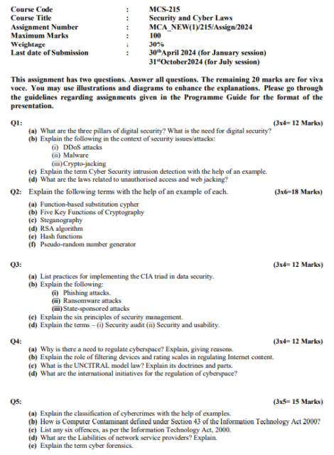 IGNOU MCS 215 Solved Assignment 2024 - Image 2