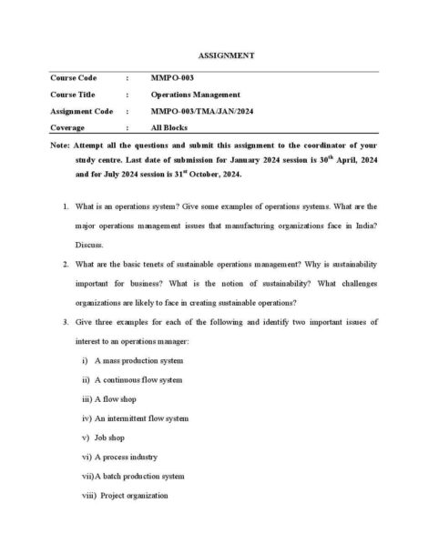 IGNOU MMPO 3 Solved Assignment 2024 - Image 2