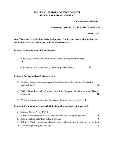 IGNOU BHIE 143 Solved Assignment 2023-24 - Image 2