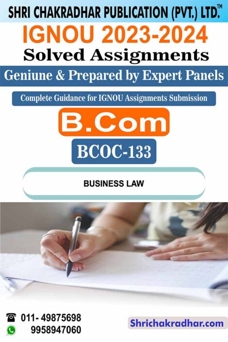 IGNOU BCOC 133 Solved Assignment 2023-24