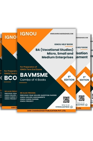 IGNOU BAVMSME 3rd Semester Study Materials & Books Combo (BERC 131 BCOC 132 BCOC 133 BPCS 186)