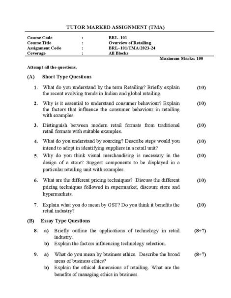 IGNOU BRL 101 Solved Assignment 2023-24 - Image 2