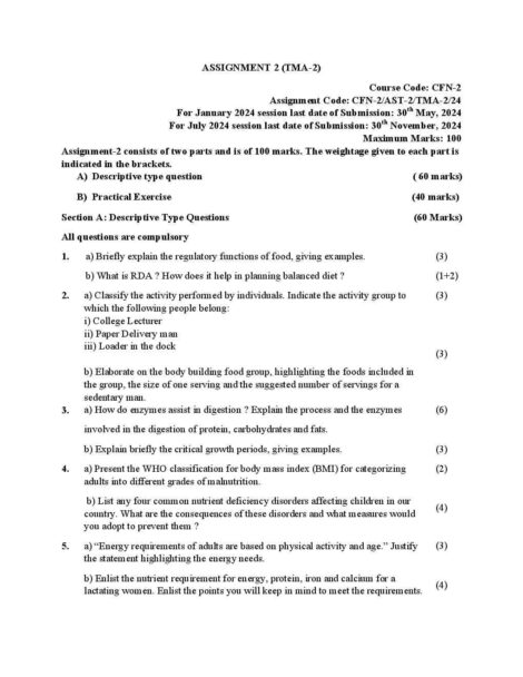 IGNOU CFN 2 Solved Assignment 2024 - Image 2