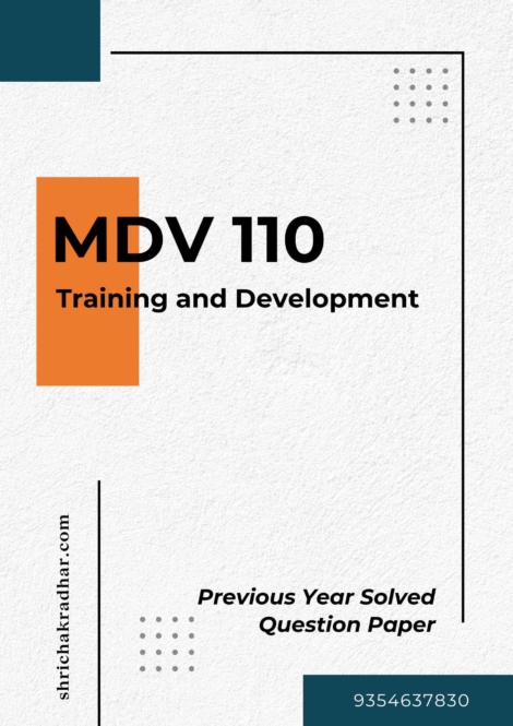 IGNOU MDV 110 Previous Years Solved Question Papers (June 2023) (MADVS)